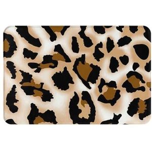 CYZJPRVN Luipaard Cheetah Leopard Love, deurmat, badmat antislip vloermat, zachte badkamermatten, absorberend badkamerkussen, 40 x 60 cm