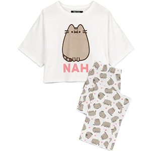 Pushen dames pyjama's volwassenen cartoon kat nah t-shirt broek pjs XL