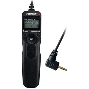 PHOLSY timerafstandsbediening intervaltimer C6 Afstandsbedieningskabel voor Canon EOS R, EOS RP, 90D, 250D, 200D II, M6 II; for Olympus E-M1X, E-M1 II, E-M5 III; for Fujifilm GFX100, XT3, XT30, X-A7