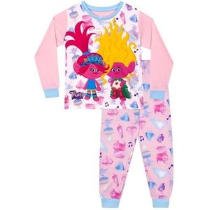 Trollen Meisjes Pyjama | Poppy Kinder Pyjama | Roze | 110