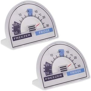 2 Pack Koelkast Vriezer Thermometer Dial Met Aanbevolen Temperatuur Zones Cooler Chiller