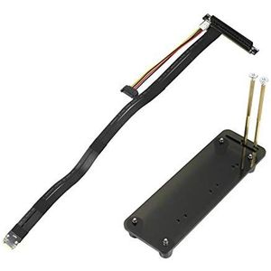 ADT-Link M.2 NGFF NVMe Key M verlengkabel naar PCIE x16 grafische kaart riser adapter 16 x PCI-e met verticale houder (50 cm, basis van rubber)