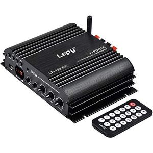 LEPY LP-168 Plus Bluetooth 2.1-kanaals IR 2x 45W 1x 68W HiFi digitale stereo bass audio USB MP3 MP4 DVD auto versterker + DollaTek LED-licht