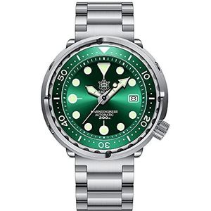 STEELDIVE SD1975 Tonijn Classic Horloge voor Mannen Keramische Bezel 300 M Waterdicht Blauw Rvs NH35 Duik Horloge, color 5