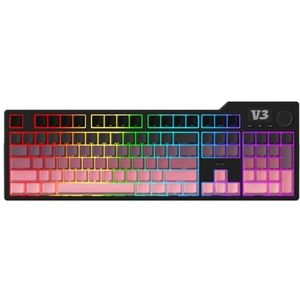 QPSJXN Aangepast mechanisch toetsenbord met afdichtingsstructuur Full-KeyCaps PBT keycaps compatibel met verschillende configuraties