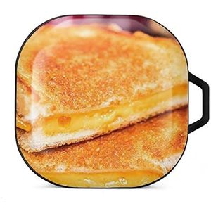 Gegrilde kaas sandwich oordopjes hoesje compatibel met Samsung hard shell beschermhoes zwart-stijl