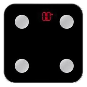 Weegschaal USB-oplaadbare Weegschaal Digitale Weegschaal Lichaamsvetweegschaal Multifunctioneel Personenweegschaal(Black)