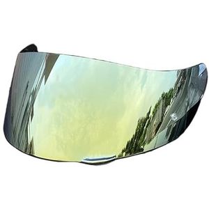 Motorhelm vizier lens, Helmvizier, K1-schildvervanging for AGV K1 K1S K3SV K5 K5S Gezichtsvizier Vizier UV-bescherming (vizierbasis)(Gold-day Use Only)