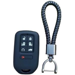 Autosleutel beschermhoes 7 Knop Siliconen Auto Fob Sleutel Cover Case Bescherm Huid Tas Rubber Shell Houder Voor Odyssey 2021 2022 2023 Afstandsbediening Sleutelhanger Sleutel Shell(2)