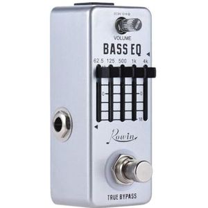 HUIOP Basgitaar Equalizer Effectpedaal 5-Band EQ Aluminium Body True Bypass,mini-bas equalizer