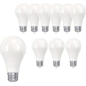 10PCS Geen Dimbare Led-lampen 220V 3W 6W 9W 12W 15W 20W E27 E14 B22 Base LED Lamp 50000 Uur Levensduur Geschikt for Keuken (Color : E27, Size : NATURAL WHITE_10 PCS_12W)
