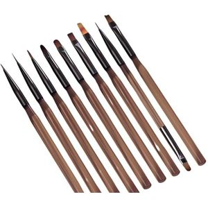 9-delige Nail Art Brush Nail Art Tool Set Schoonmaakborstel