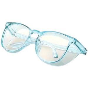 1 Paar Stijlvolle Veiligheidsbril Clear Anti-Fog Anti-Anti-Blauw Beschermende Bril Voor Mannen En Vrouwen Brillen Accessoires (Blauw)