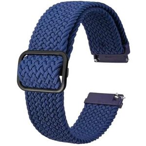 INEOUT Mannen Nylon Horlogebanden Verstelbare Gevlochten Loop Bandjes 18mm 19mm 20mm 22mm Horlogeband Quick Release Sport Horlogeband (Color : Blue-B, Size : 18mm)