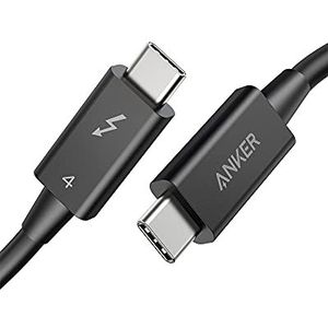 Anker Thunderbolt 4-kabel van 70 cm, ondersteunt 8K-beeld/40 Gbps dataoverdracht/100 W/USB-C-oplaadkabel, voor MacBooks, iPad Pro, hub, dock en meer met USB-C (Intel Thunderbolt-gecertificeerd)