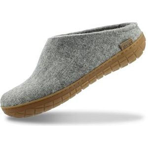 glerups dk Modell BR Unisex Volwassenen Vilten pantoffel,sloffen,slippers, grijs (grey),43 EU
