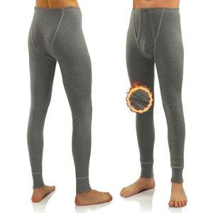 Sesto Senso Heren Thermische Lange Onderbroek Katoen 100% Warm Lichtgewicht Ondergoed Functionele Leggings Base Layer Bottom, Grafiet Melange, M