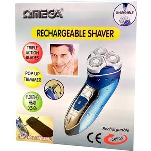 Omega Oplaadbaar wasbaar scheerapparaat met drie koppen