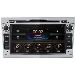 Autoradio Multimedia Navigatie Autoradio Stereo Eenvoudig Te Installeren(Silver)
