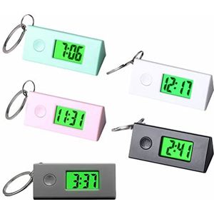 Sleutelhanger zakhorloge - 5 stuks mini digitale horloges rugzak clip horloge sleutelhanger voor outdoor sport camping wandelen