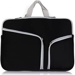 Neopreen Handtas Beschermhoes Compatibel met MacBook Air 11 inch, Notebook Sleeve PC Messenger Bag Tablet Case Neopreen Handvat Sleeve Tablet hoes (Color : Siyah)