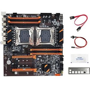 AMIUHOUN X99 Dual CPU Moederbord+ Kabel+Schakelkabel+Baffle+Thermische Vet LGA 2011 DDR4 Ondersteuning 2011-V3 CPU Moederbord