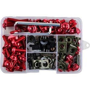 Bouten Schroef Schroeven Motorfiets Bouten Schroeven Eerlijke Bout Voor YZF R1 R15 R25 R3 R6 R125 R15 R25 MT03 MT07 MT10(ROOD)