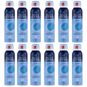 12 x Felce Lichtblauwe Deo Persona Spray klassieke geur 150 ml