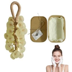 Druivenzeep, druivenzeep aan een touw, decoratieve handgemaakte kristallen druiven for het wassen van frisse lucht, langdurige geur, milde reiniging, kerstcadeau for mannen en vrouwen(Jasmin)