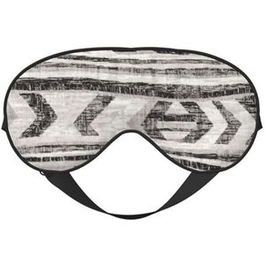 Grijs Tribal Print Comfortabel Oogmasker Ademend Verstelbare Mannen Vrouwen Lichtgewicht Reizen Yoga Werk