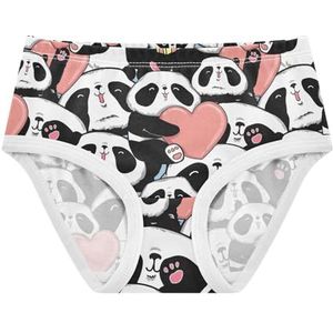 YOUJUNER Meisjesondergoed schattig pandatroon peuter onderbroek katoenen broek kleine meisjes slips comfort kinderen onderbroek, Meerkleurig, 2 jaar