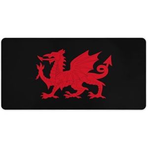 Vlag van Wales Welsh Red Dragon Desk Mat Volledige Print Grote Muismat Uitgebreid Bureau Pad voor Gamer Kantoor En Thuis