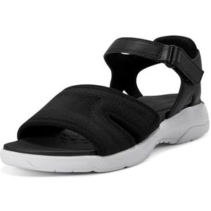 Easy Spirit Tayton2 platte sandaal voor dames, Zwart, 43 EU