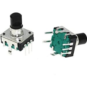 360 graden roterende encoder EC12 RE12 audio encoder, 5-polig, 24 posities, met knopschakelaar, greeplengte 12,5 mm