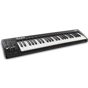 Alesis Q49 MKII – 49-toetsen USB MIDI Keyboard Controller met full-size aanslaggevoelige synth-actietoetsen en muziekproductiesoftware inbegrepen