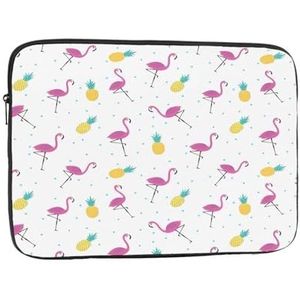 Laptop Case Flamingo En Ananas Laptop Sleeve Shockproof Beschermende Notebook Case Met Rits Aktetas Dragen
