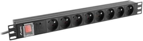 Lanberg - PDU 19" 1U - Stroomverdeelunit - 16A - 8x FR - 2m