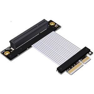 JMT PCle 4.0 X8 naar x4 Verlengkabel 1U Verlengkabel 64G/BPS PCIe 4.0 8X 4X gen4 Hoge Snelheid Stabiele 90 Graden Adapterkabel (25 cm, K28SL)