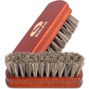 SULPO Schoenborstel, paardenhaar, lengte 12 centimeter, schoenpoetsset, schoenborstels, schoenborstels, leren borstel, vuilborstel, zachte borstels, natuurlijke polijstborstel, set van 2 stuks,