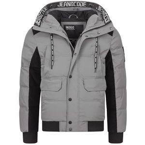 INDICODE JEANS Winterjas 'Jakobe'  grijs / zwart