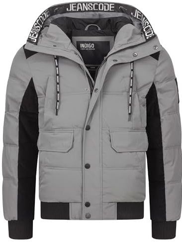 INDICODE JEANS Winterjas 'Jakobe'  grijs / zwart