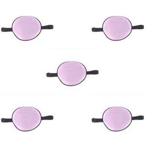 5 Set Zijden Piraat Ooglapmasker Eyeshade Verstelbaar voor Kinderen Volwassenen Licht Paars S