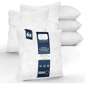 MOON 6-pack non-woven vulkussens, binnenkussen, sofakussen ca. 50x50cm - 440g met gekrulde holle vezels (vast)