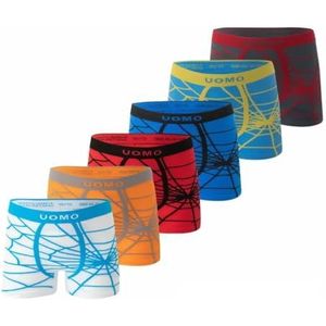 Dealzone Set van 12 boxershorts voor jongens, microvezel, retroshorts voor kinderen, multicolor, 128/140 cm