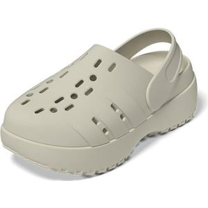 adidas Adilette Clog Plateau Slide Sandalen voor dames, Wonder White Wonder White Wonder White, 40 EU