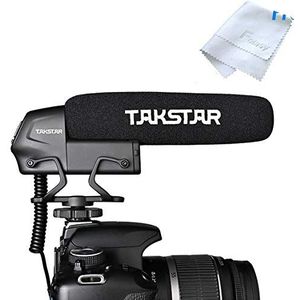 TAKSTAR SGC-600 On-Camera-condensator, interview microfoon, supernier, 3-traps versterkingsregeling, low-cut-schakelaar, 3,5 mm-stekker, compatibel met Canon Nikon Sony