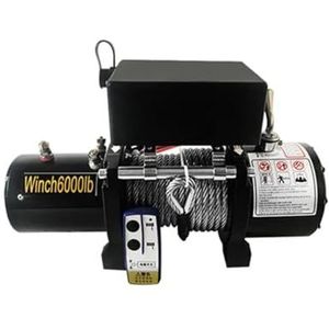 Lier auto tuning elektrische lier 2000/3000/4000/4500/6000/9500/12000lb 24v Handvat/draadloos Staalkabel ATV lieren for Beach bugg(12000lb wireless)