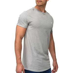 INDICODE Heren Kloge Shirt | T-shirt met ronde hals Grey M