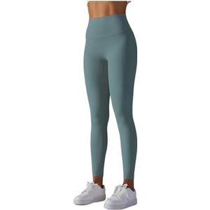 OXOLAMRIN Yogalegging voor dames, yoga- en fitnessleggings, geschikt voor hardlopen, fietsen, fitness, meerkleurig, verschillende maten, Mystic Green, XS