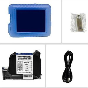 Mini Inkjet Printer 12.7mm Handheld Smart Printer Draagbare Kleine Codeermachine Meertalige Afdrukken Logo Sneldrogende Inkjet Printers instelbare afdrukhoogte(KD360M ink box)